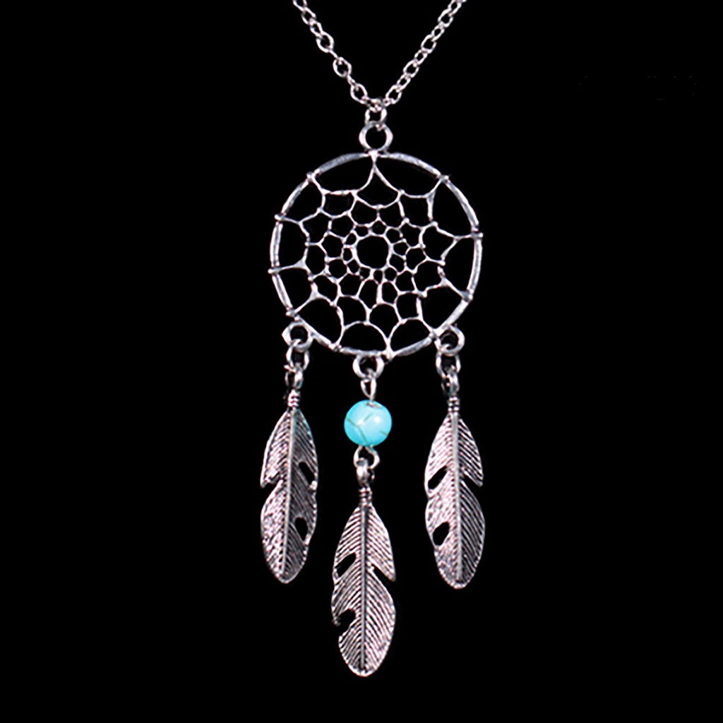 Vòng cổ Mặt Dreamcatcher Phối Lông Vũ Thời Trang Xinh Xắn Cho Nữ