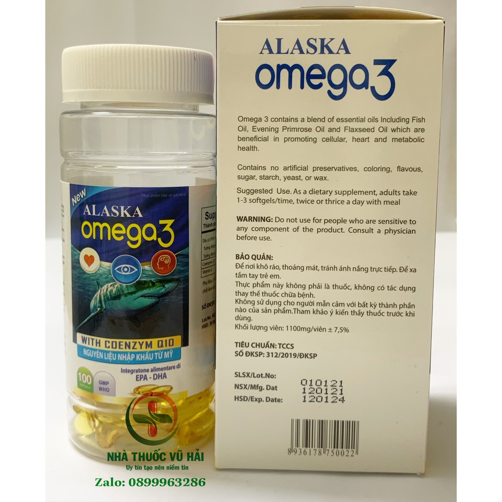 Viên dầu cá Omega 3 Nature Life Bổ não, sáng mắt, khỏe tim mạch - Hộp 100 viên