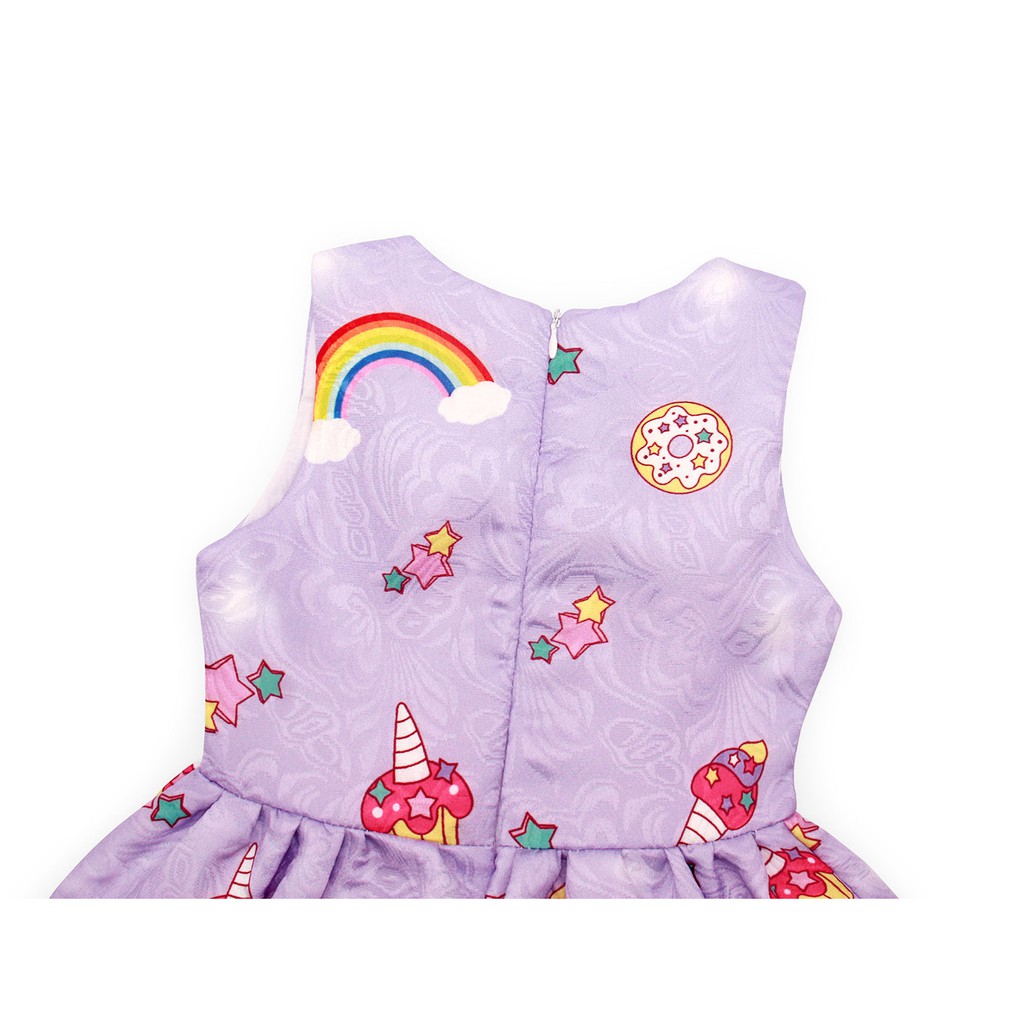 Christmas Unicorn Dress Rainbow Baby Girl Clothes Cartoon Print Cotton Accessories Simple