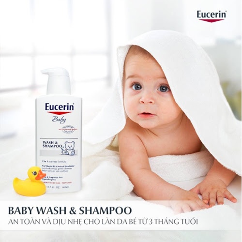 Sữa tắm và gội cho em bé Baby Bano &amp; Shampoo Eucerin 400ml