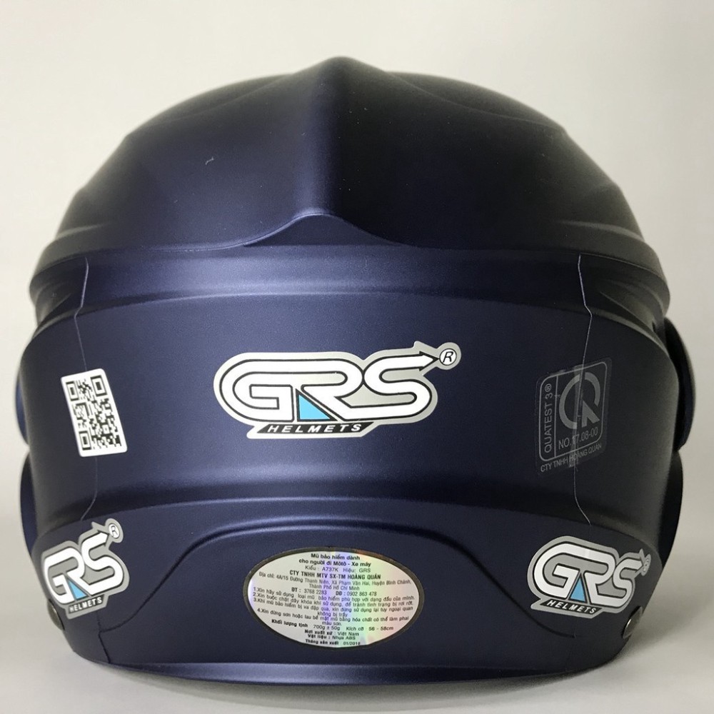 Nón bảo hiểm nửa đầu có kính GRS 1/2 A737K - Đủ Màu - Bảo Hành 12 tháng chính hãng phân phối