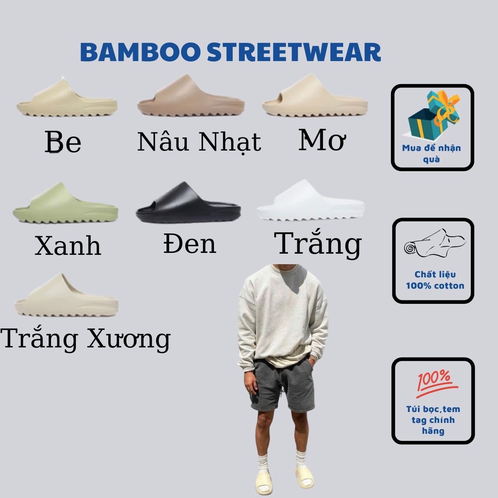 Dép Bánh Mì, Dép Slide Thời Trang Nam Nữ Độn Đế