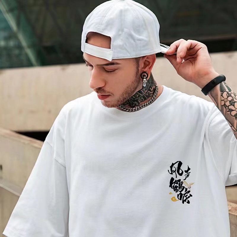 Áo Thun Tay Ngắn Thời Trang Phong Cách Nhật Năng Động Cho Nam Size M-8XL