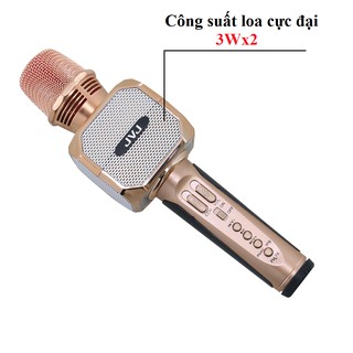 Micro không dây Karaoke JVJ SD-10 Bluetooth (Hồng, Đen)