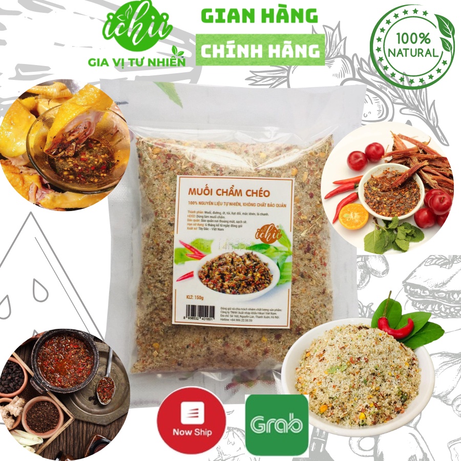 Muối chẩm chéo đặc sản tây bắc, Muối chẩm chéo ICHII nguyên liệu tự nhiên gói 150g