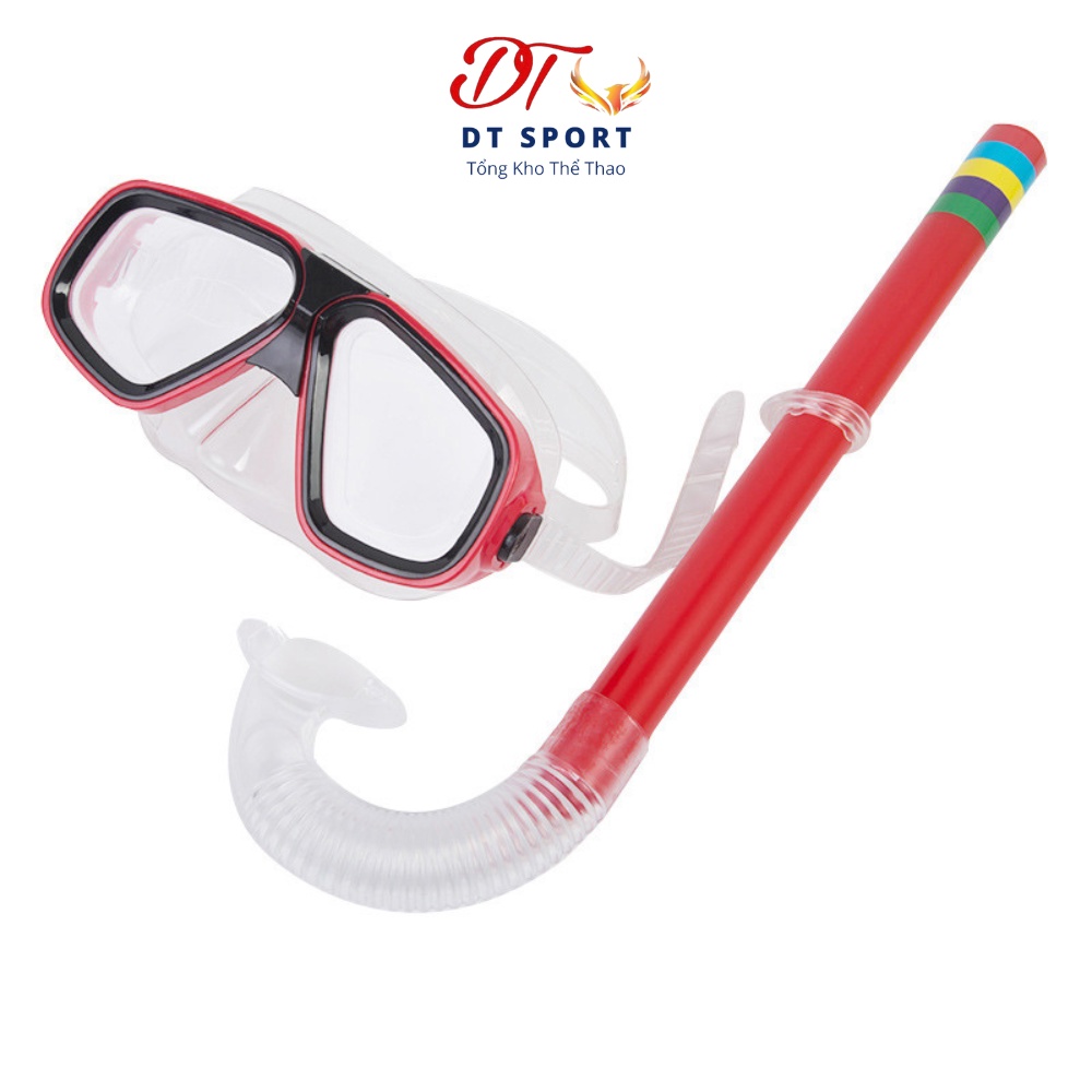 Kính bơi, kính lặn ống thở chống sương mù, che kín mũi nhiều màu cho trẻ em - Nhựa PP cực an toàn và bền đẹp
