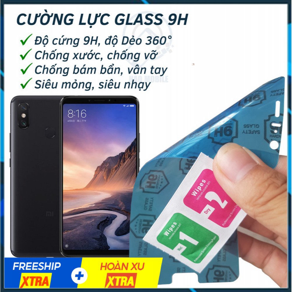 Dán cường lực dẻo nano full 98% cho Xiaomi Mi max 3, Mi max 2