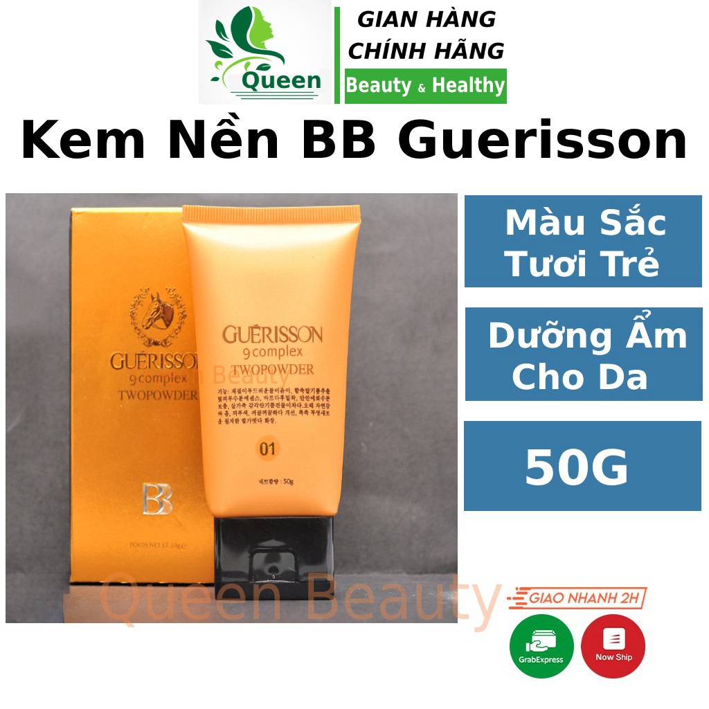 Kem nền BB Guerisson 9 Complex 50g cream che khuyết điểm cho da nhạy cảm da dầu mụn kem mac cilo fit me Queen Beauty