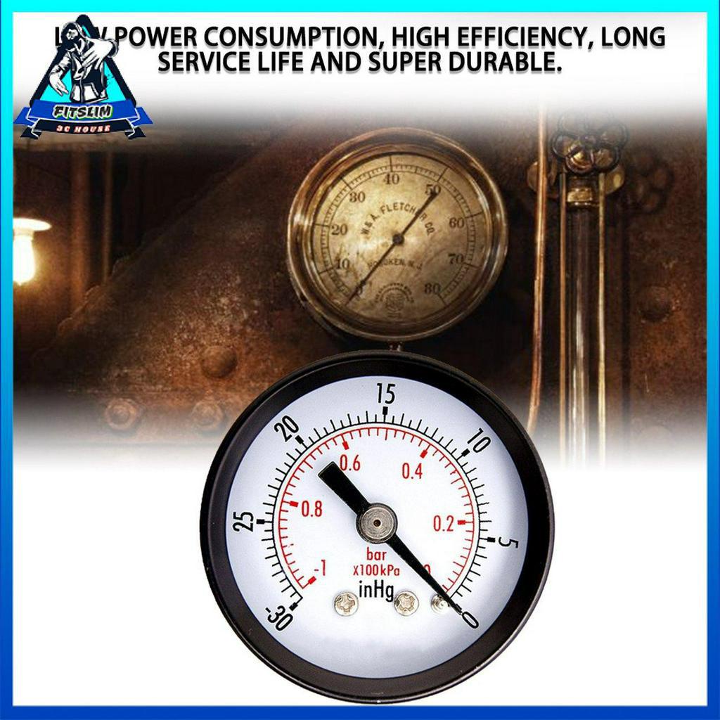 Đồng Hồ Đo Áp Suất Chân Không 1-1 / 2 &quot;1 / 4&quot; 30hg / 0psi