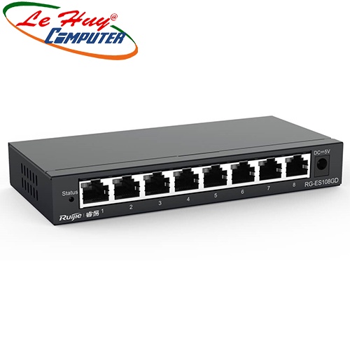 Thiết bị chuyển mạch Switch RUIJIE RG-ES108GD 8-port Gigabit Unmanaged
