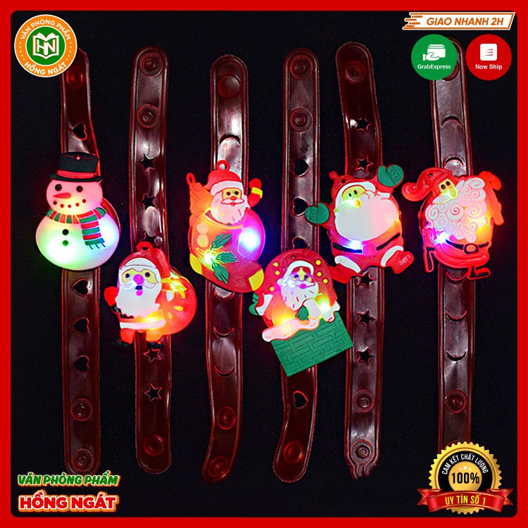 VÒNG TAY NOEL PHÁT SÁNG có đèn đồ dùng đồng hồ đeo tay làm quà tặng học tập cho các con trong mùa giáng sinh