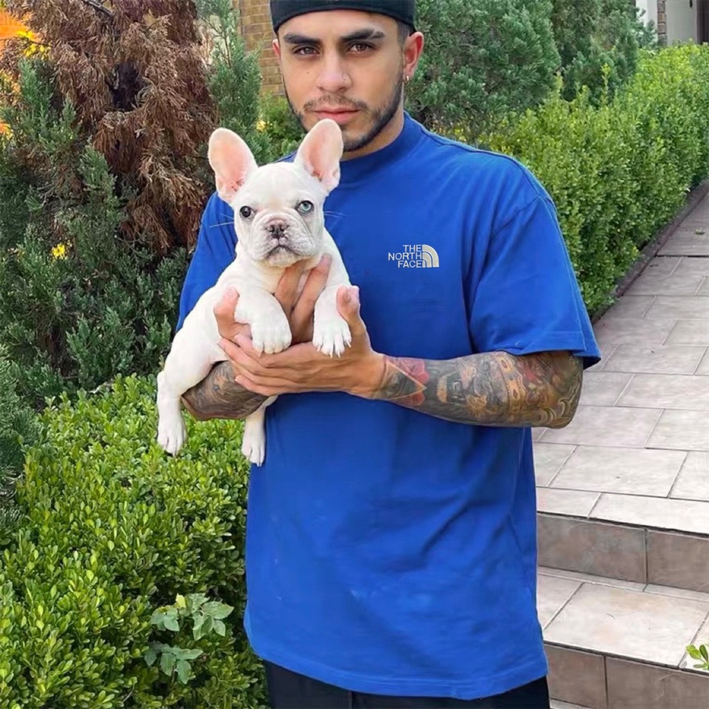 Áo Thun Cotton Tay Ngắn Cổ Tròn In Chữ The North Face Trẻ Trung Hợp Thời Trang Cho Nam Nữ