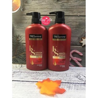 2 chai dầu gội đầu Tresemme KERATIN SMOOTH màu đỏ 😘FREESHIP😘 cặp dầu gội xả thái lan 450ml,suôn mượt vào nếp
