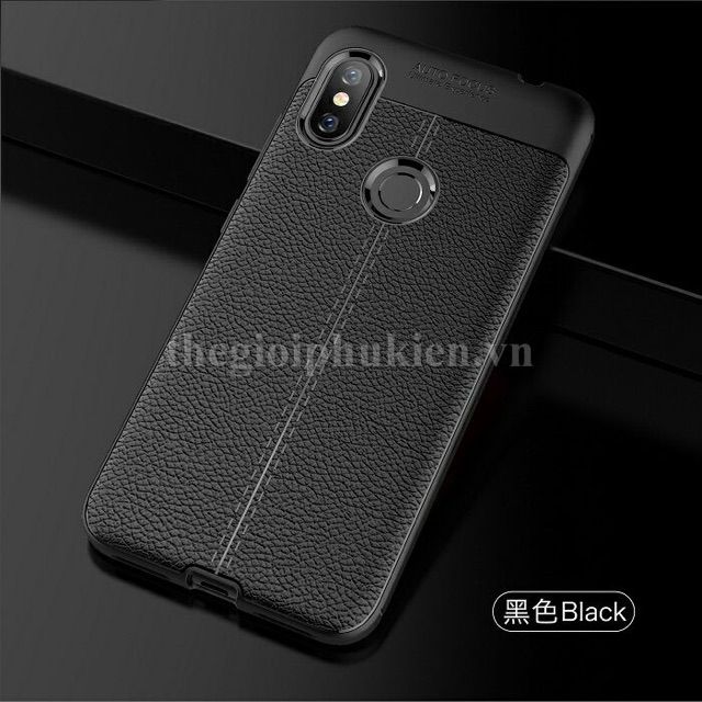 Ốp depr auto focus cho Xiaomi Redmi Note 6 pro vân da chống sốc