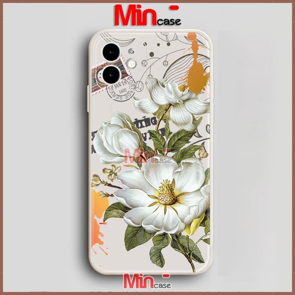 Ốp lưng iPhone cạnh viền vuông silicon dẻo cho iphone 6/6s/7/8/X/XS/XR/11/12/13 Pro Plus Max Hoa châu âu đẹp dễ thương