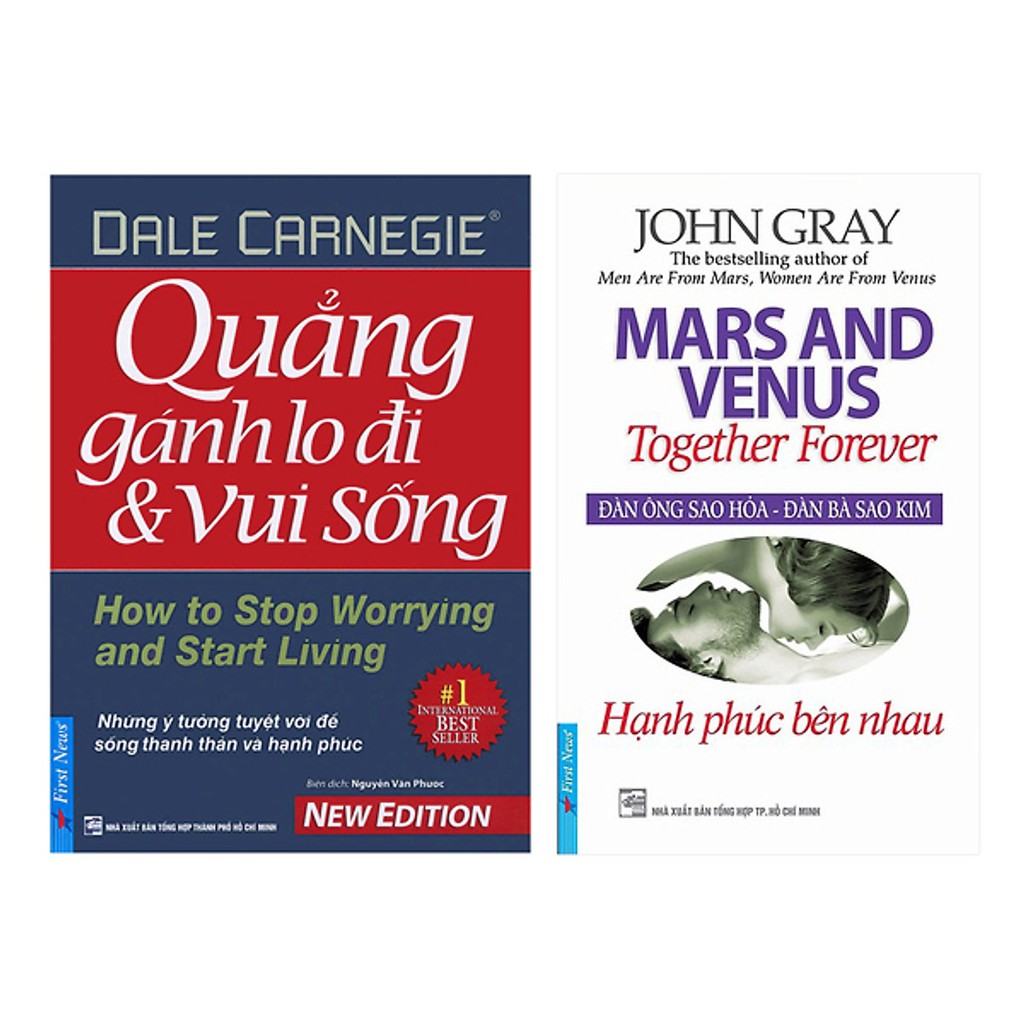 Sách - Combo Đàn ông sao hỏa - Đàn bà sao kim (hạnh phúc bên nhau) + Quẳng gánh lo đi và vui sống