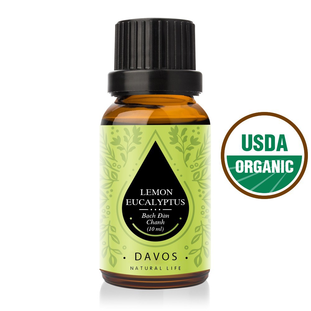 Tinh dầu Bạch đàn chanh DAVOS 10ml | Nhập khẩu Ấn độ | Hương thơm khử mùi + diệt khuẩn hiệu quả