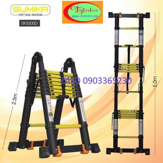 Thang nhôm rút đôi chữ A Sumika SKS500D NEW 2020