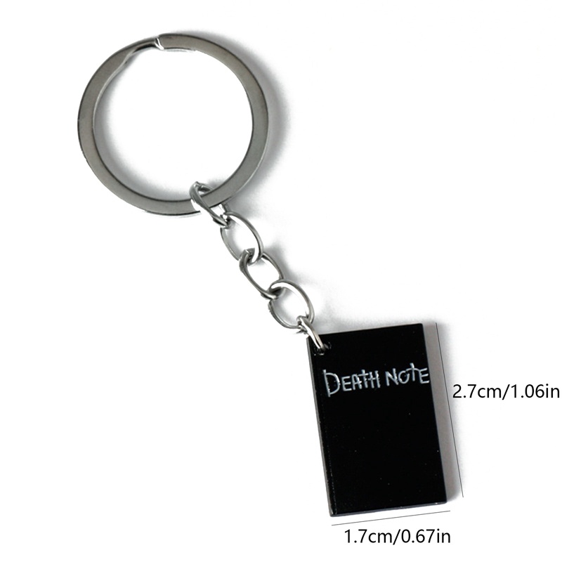 Tmdbyx Phụ Kiện Móc Khóa Dây Thừng Mặt Cuốn Sách Anime Death Note Màu Đen Làm Phụ Kiện Cho Người Hâm Mộ