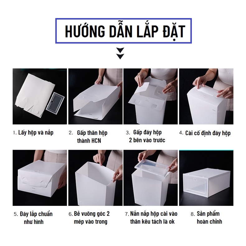 Hộp Đựng Giày Nắp Nhựa Cao Cấp Size Lớn Feedback thật từ khách hàng