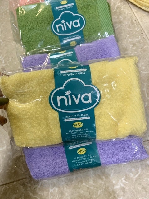 Khăn mặt niva cotton thiên nhiên ( WS4 )