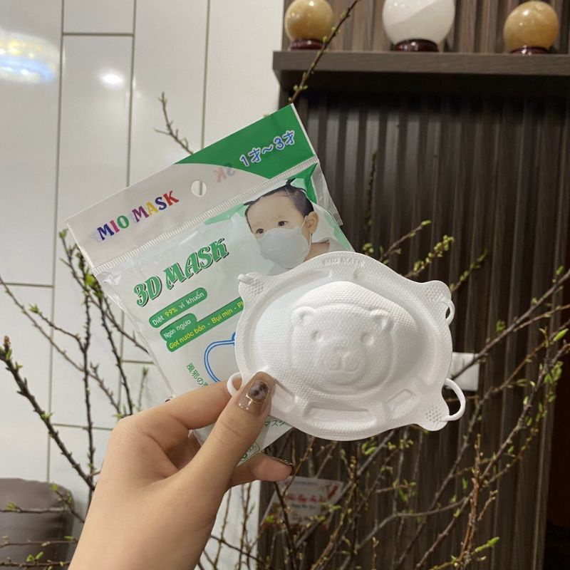 Sét 3 cái khẩu trang MIO MASK cho bé từ sơ sinh-3 tuổi loại tốt, chống giọt bắn loại tốt
