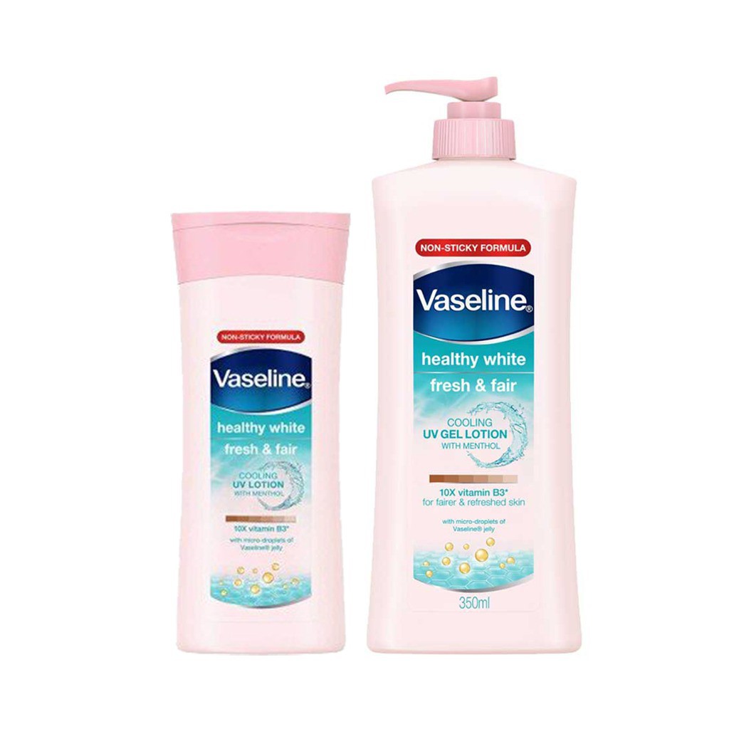 Sữa Dưỡng Thể Vaseline Dịu Mát Trắng Da Healthy White Fresh & Fair Cooling UV Gel Lotion | Shopee Việt Nam