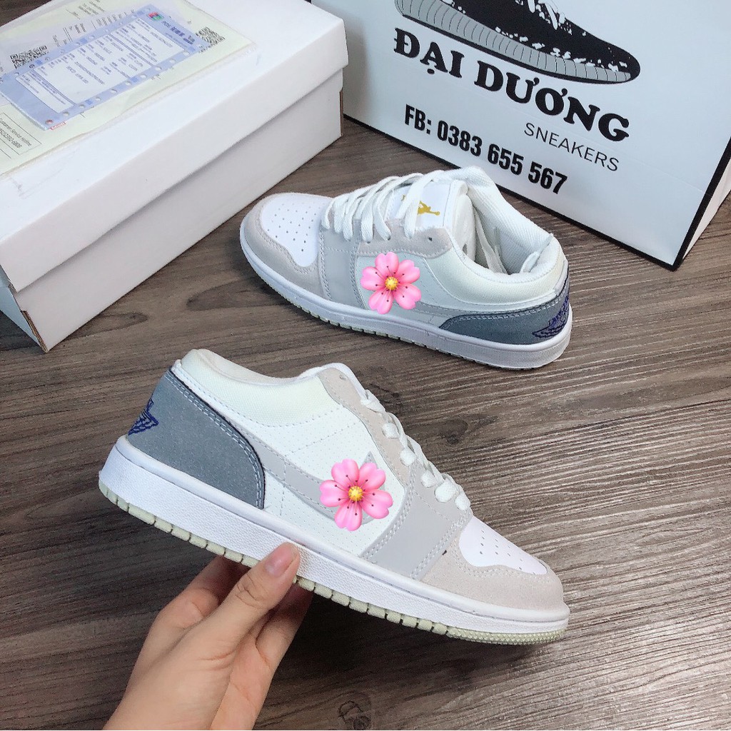 jordan xám xanh thấp cổ [TẶNG MÓC KHÓA - FULL BOX] giày jd xám xanh thấp cổ giày thể thao jordan xám xanh thấp cổ nam nữ | BigBuy360 - bigbuy360.vn