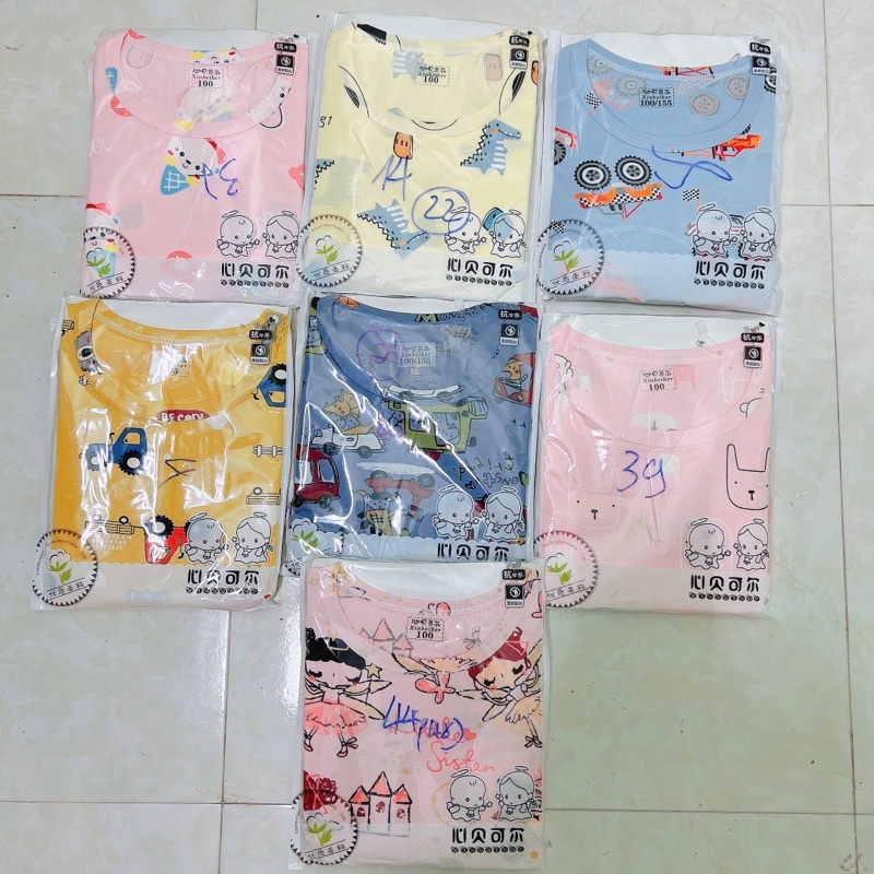 Cực Đại 1(35-42kg) Bộ cộc xuất Hàng in tràn chất cotton lạnh hàng Quảng Châu cho bé