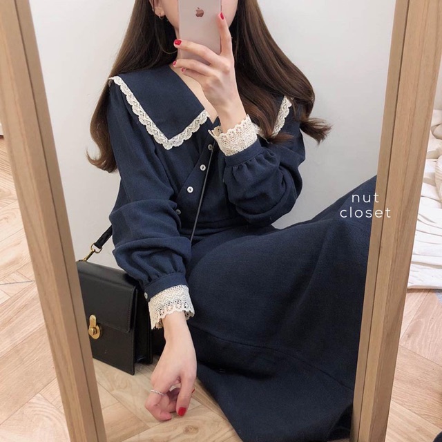 [2ndhand] Navy Long Dress