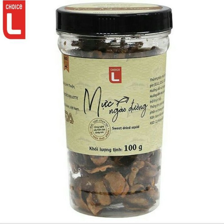 Mực rim me / Mực ngào đường / Chà bông cá hồi / Tép sấy giòn / Cá mai sấy giòn / Cá chỉ vàng cháy tỏi Choice L 90g/ 100g