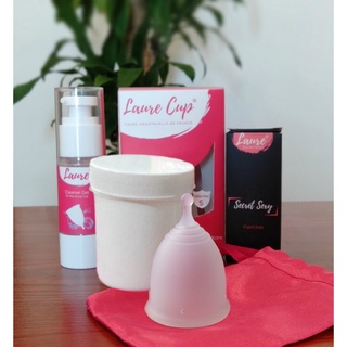 Bộ Cốc nguyệt san Laure cup Chính Hãng gồm 1 GEL RỬA, 1 CỐC TIỆT TRÙNG, 1 NƯỚC HOA VÙNG KÍN