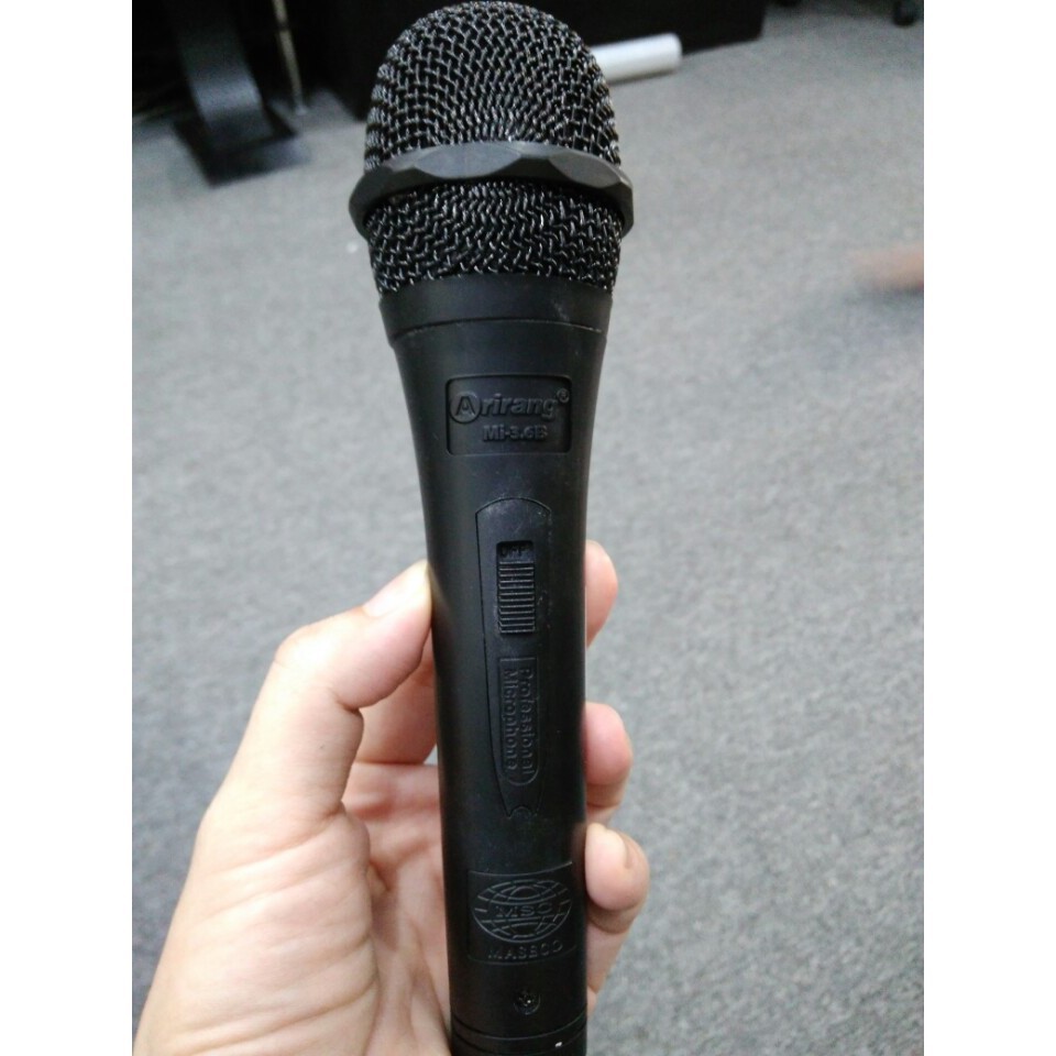 [BD] Mic karaoke Arirang có dây gắn loa kéo, loa bluetooth, amply, âm thanh tốt OP20040