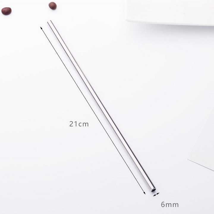 Set 2 Ống Hút Inox 304 thép không gỉ, tái chế sử dụng, thân thiện môi trường 2241 Siêu Thị Giá Rẻ VP88