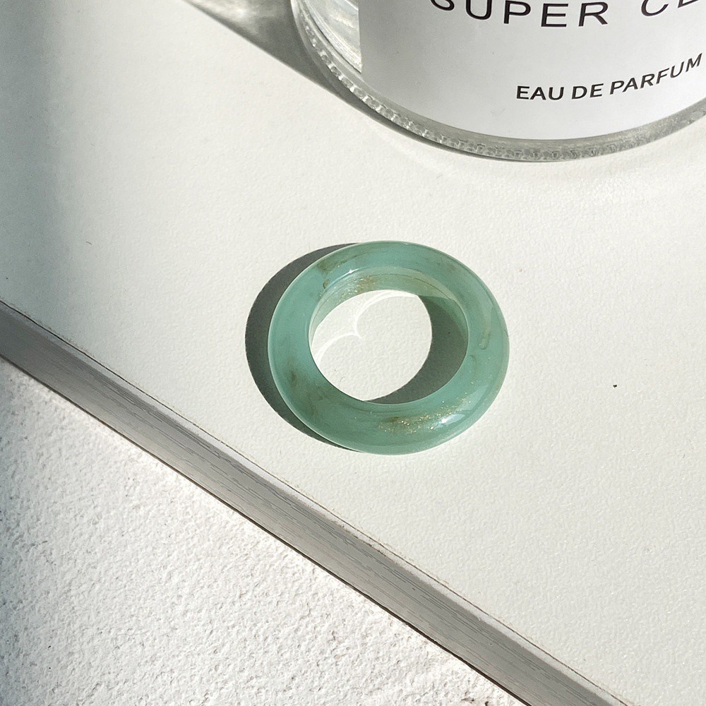 Nhẫn acrylic trong suốt phong cách Hàn Quốc cổ điển thời trang đơn giản cho nữ