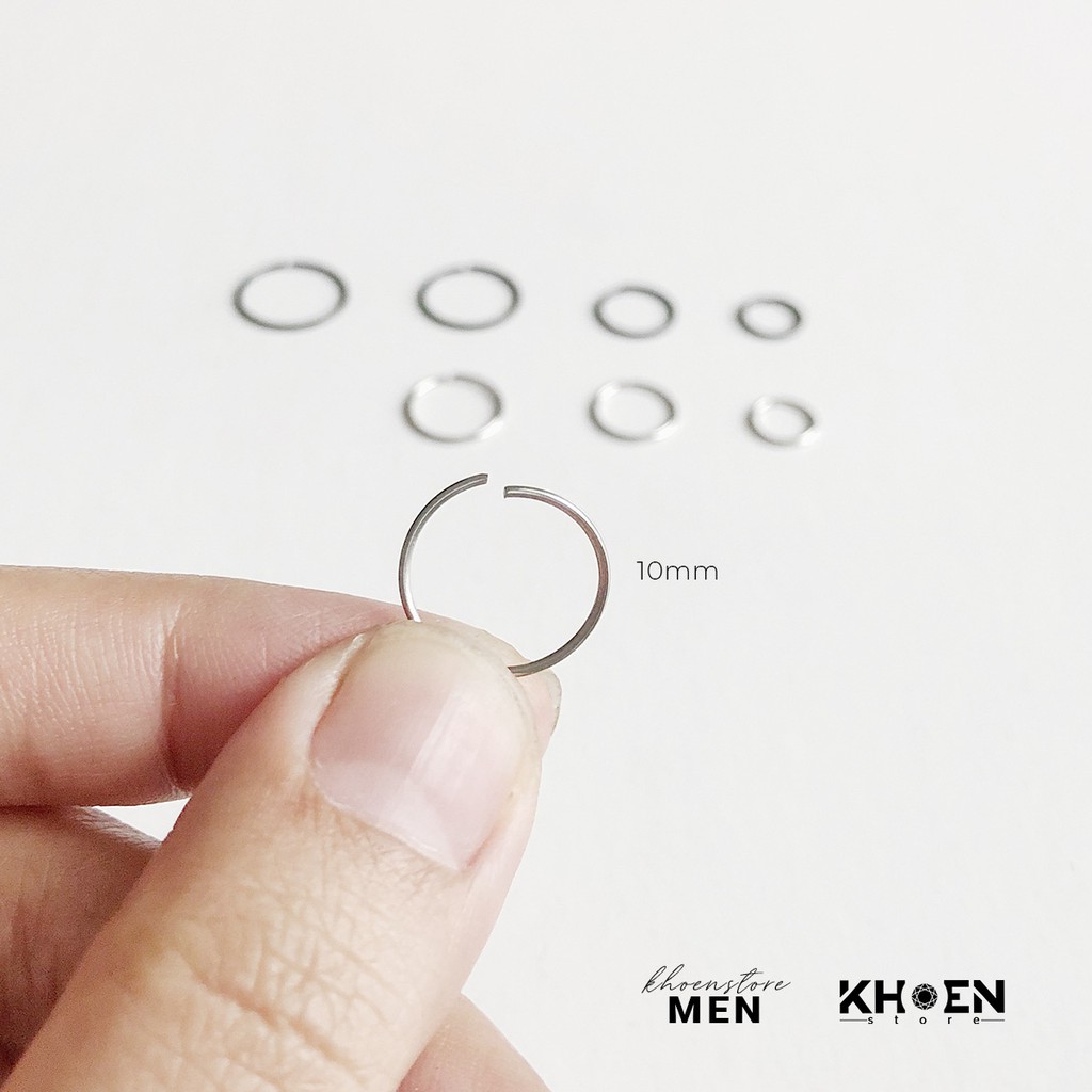 (1 Chiếc) Khuyên tai Tròn mỏng vị trí helix, tragus, mũi, môi - Khoen Store