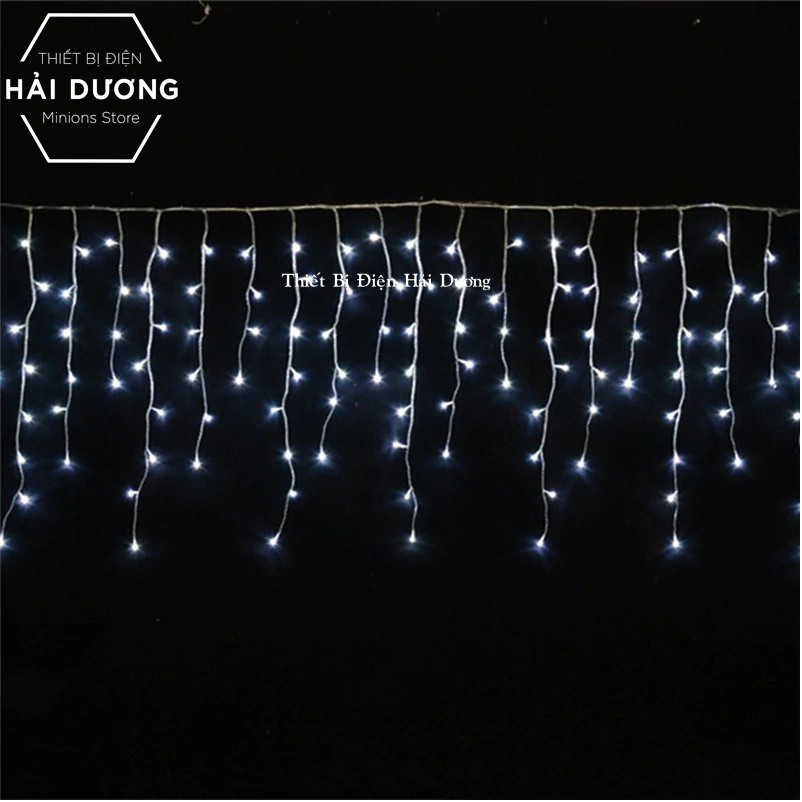 Combo 5 Đèn nháy thả rèm trang trí 8 chế độ DL456 Ngang 4,5 mét 19 dây thả xuống 40,50,60 cm Có đầu nối