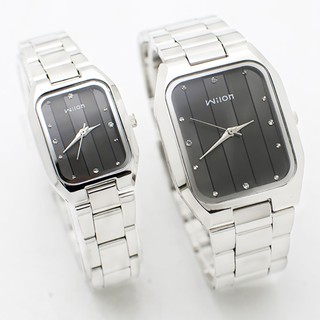Đồng Hồ Đôi Wilon 2738 Dây Thép Không Gỉ (Có 2 Màu: Trắng, Trắng Mặt Đen)