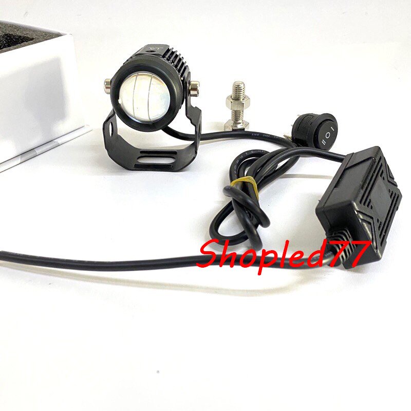 (Giá 1 bóng) Đèn trợ sáng mini led bi cầu cốt vàng pha trắng
