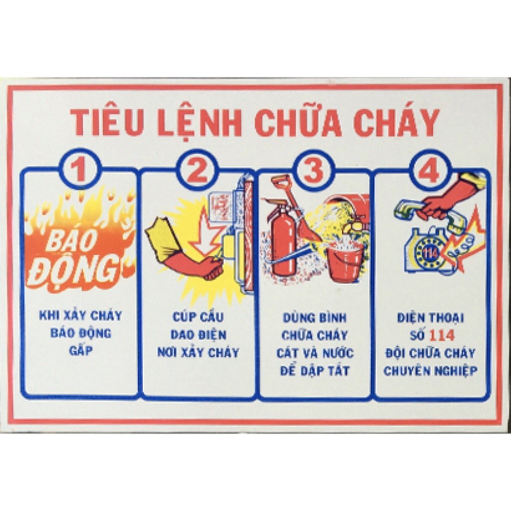 Bộ bảng nội quy + tiêu lệnh chữa cháy