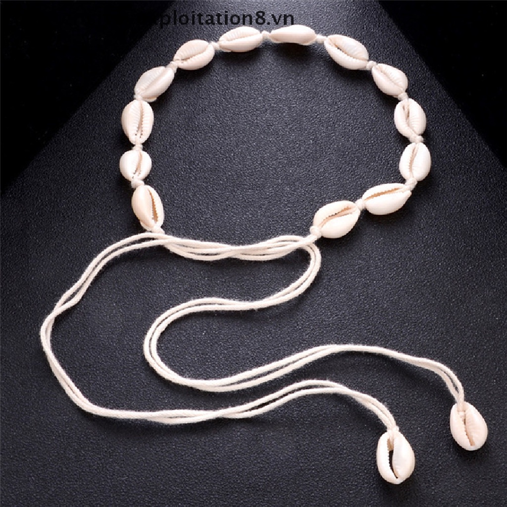 Vòng cổ choker đính vỏ sò phong cách Bohemian thời trang đi biển độc đáo cho nữ