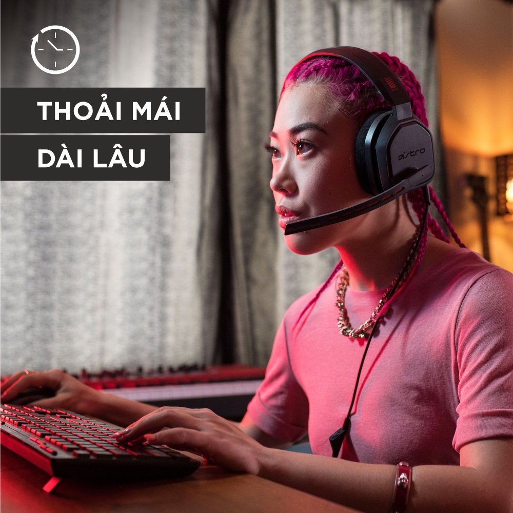 Tai nghe chụp tai chơi game có dây Logitech G Astro A10 chính hãng giắc 3.5mm tích hợp micro đệm tai êm ái vanphongstar