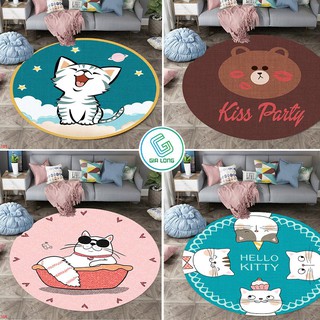 Thảm tròn bali 💖1mx1m💖 thảm bali tròn, miếng trải sàn Gia Long Home