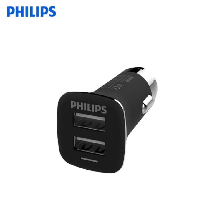 Tẩu sạc ô tô cao cấp thương hiệu Philips DLP2018 - Hàng Nhập Khẩu Chính Hãng