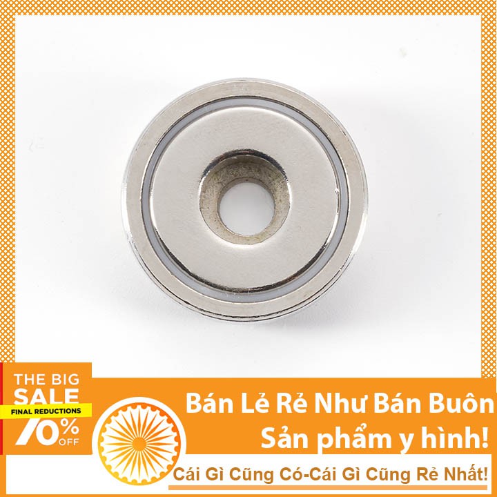 Nam Châm Tròn Không Vỡ Nhiều Kích Thước Có Lỗ Bắt Vít