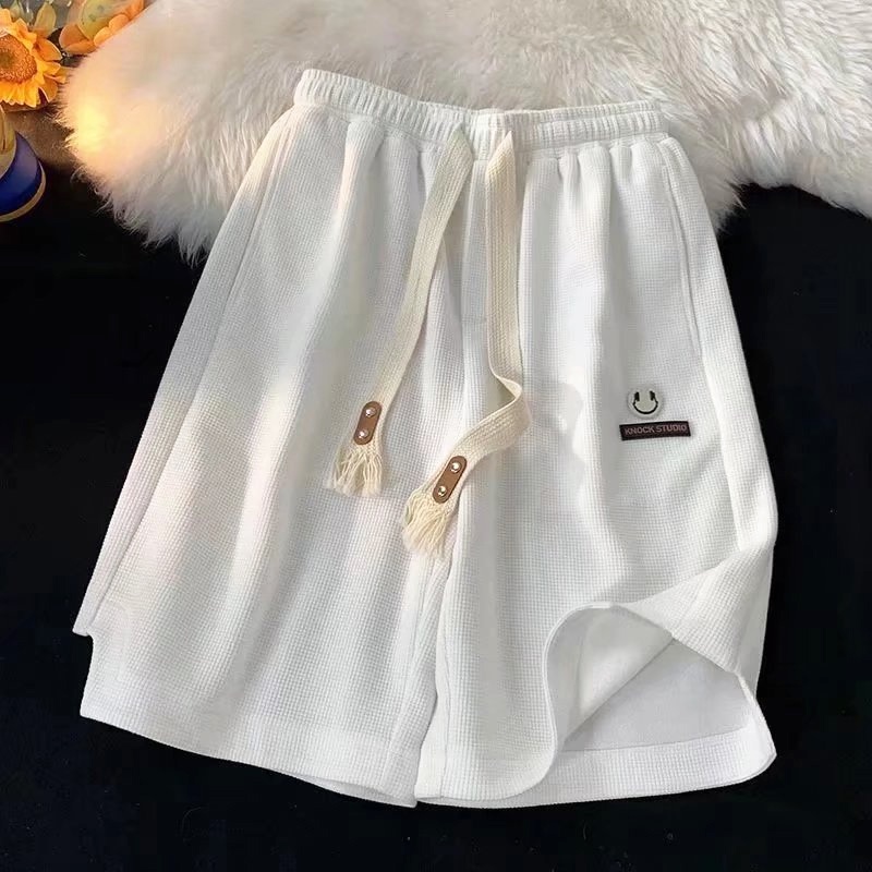 Quần Short Thể Thao Dây Rút Dáng Rộng In Hình Mặt Cười Đơn Giản Thời Trang Mùa Hè Cho Nam