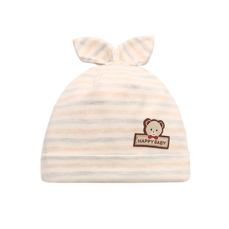 Mũ Trùm Đầu Bằng Cotton Mềm Màu Trơn Dễ Thương Cho Bé 0-6 Tháng Tuổi