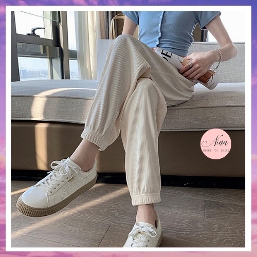 Quần Jogger Nữ Nhiều Màu Quần Thể Thao Nữ NinaStore Chất Bozip Cạp Chun Chắc Chắn Mã 746