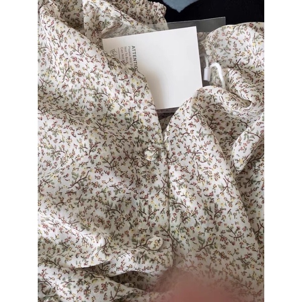 (ORDER.buiny) Áo sơ mi nữ dài tay MORAN voan hoa nhí nhẹ nhàng vintage Hàn Quốc - Có ảnh thật | BigBuy360 - bigbuy360.vn