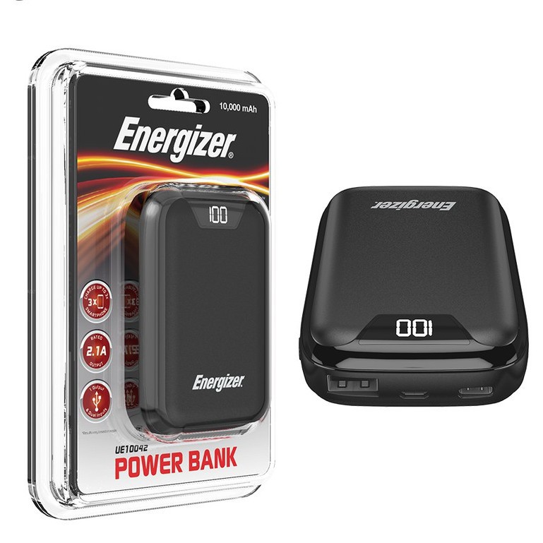 Sạc dự phòng Energizer 10,000mAh /3.7V Li-Polymer sạc nhanh UE10042, chính hãng